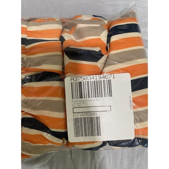 DuJour womens Wide Leg Pants Geometric print Orange Tan Blue Size XS - Picture 13 of 13